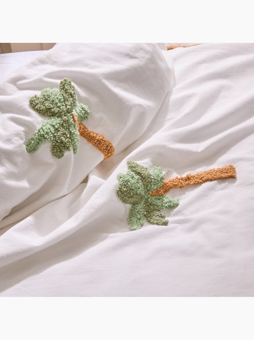 Parure de lit enfant 2 pièces coton tufté palmier housse + taie - Kiabi