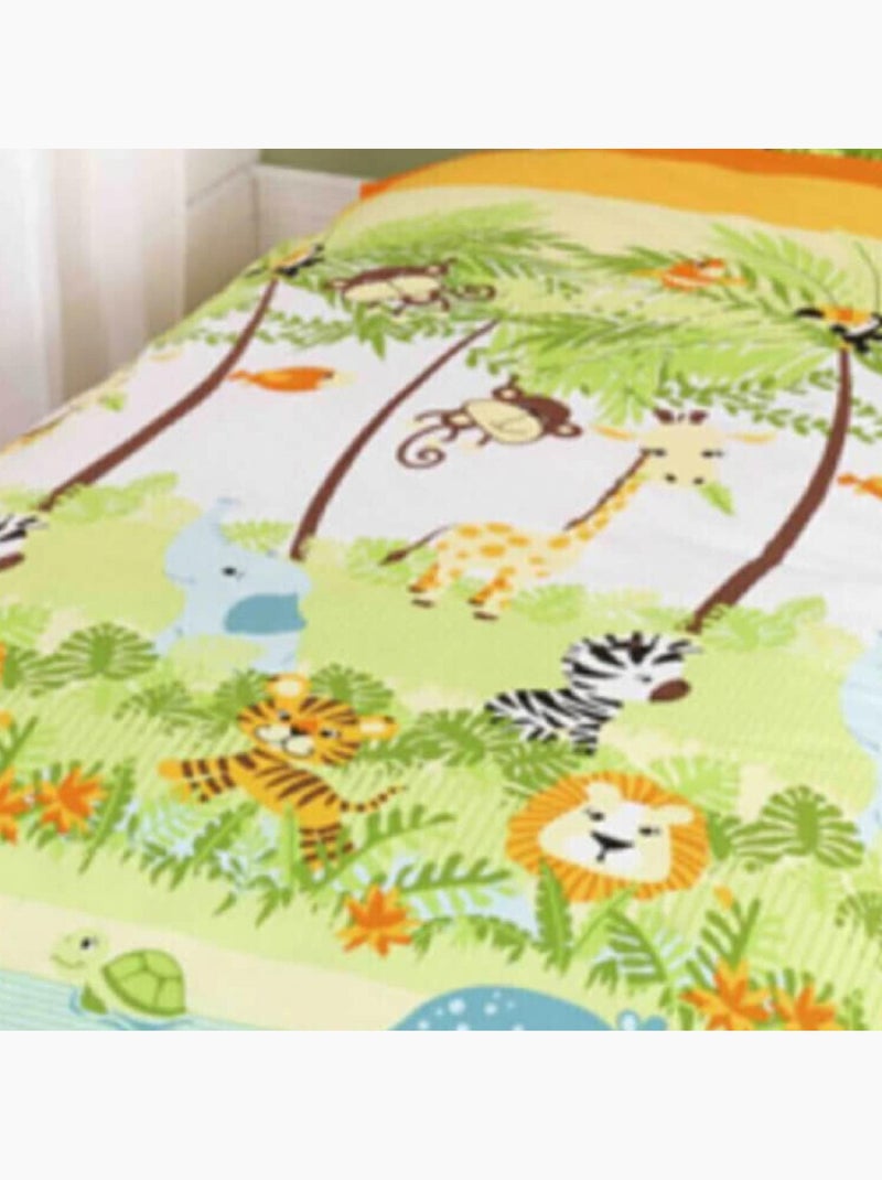 Parure de Lit Enfant Animaux de la Jungle Multicolore - Kiabi