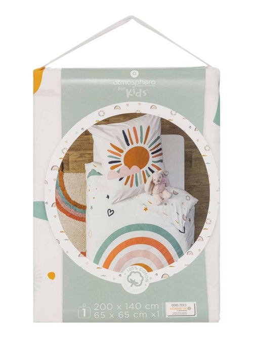 Parure de lit enfant Arc en ciel - 100% coton 57 fils - Kiabi