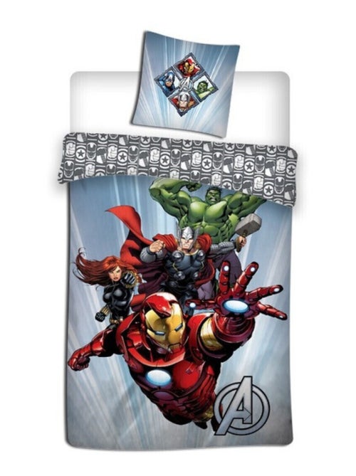 Parure de Lit Enfant Avengers Imprimée Réversible Lit 1 Place, IRON MAN - Kiabi