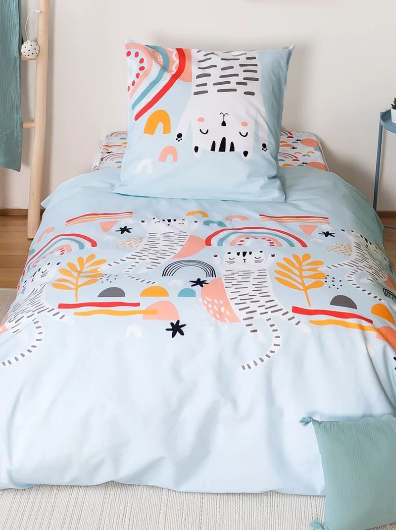 Parure de lit enfant Chat - Coton 57 fils/cm² Multicolore - Kiabi