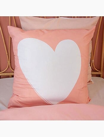Parure de lit enfant coeurs microfibre 2 pièces