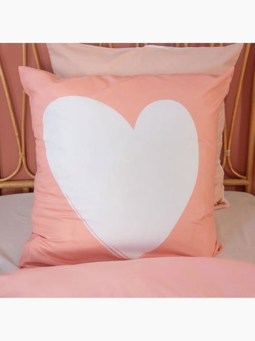 Parure de lit enfant coeurs microfibre 2 pièces - Kiabi