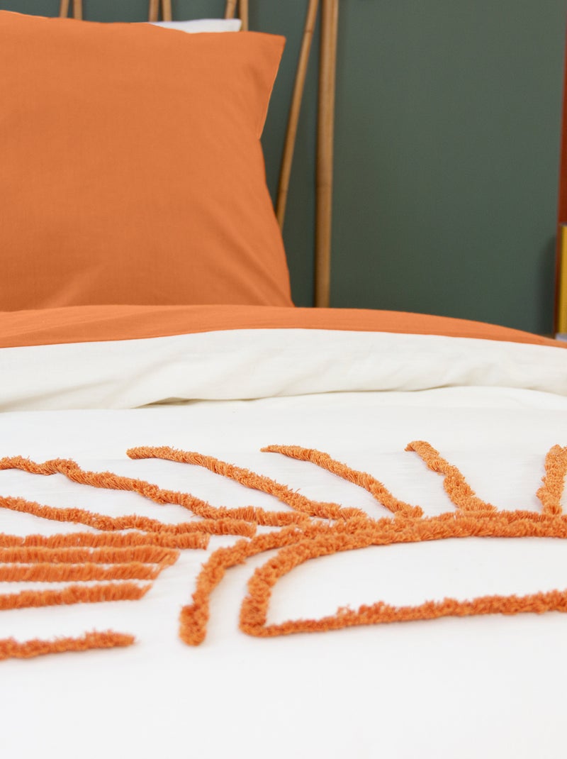 Parure de lit enfant collection SOLEZ en coton tufté Orange - Kiabi