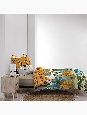 Parure de lit enfant coton 42 fils savana + drap housse