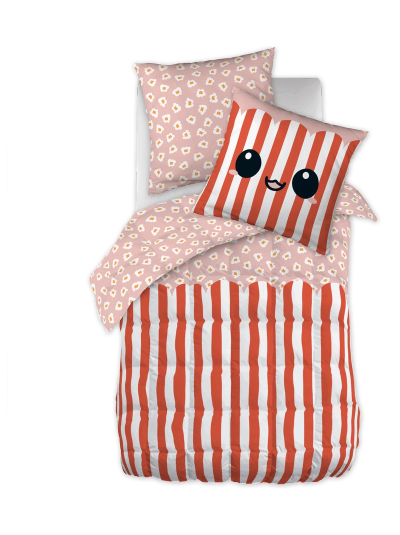 Parure de lit enfant Coton Fresh Popcorn Blanc - Kiabi
