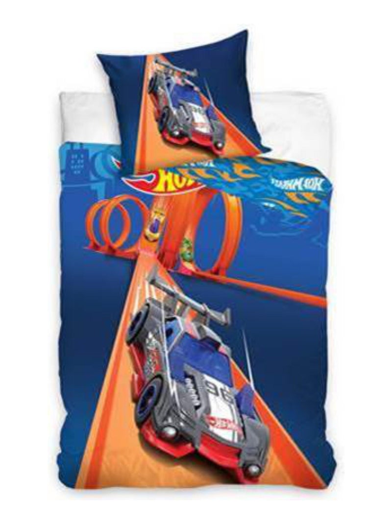 Parure de Lit Enfant Coton Hot Wheels Bleu - Kiabi