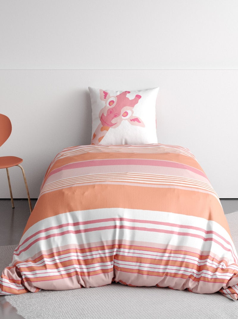 Parure de lit enfant Coton Louma Rose - Kiabi