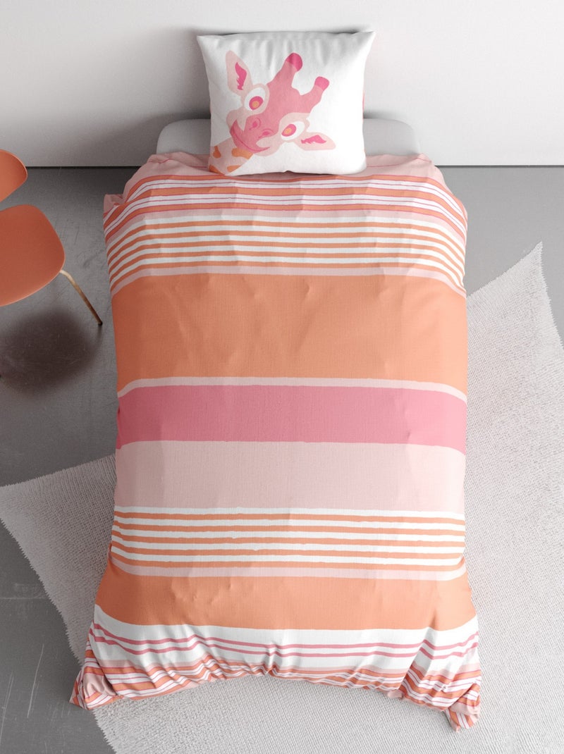 Parure de lit enfant Coton Louma Rose - Kiabi