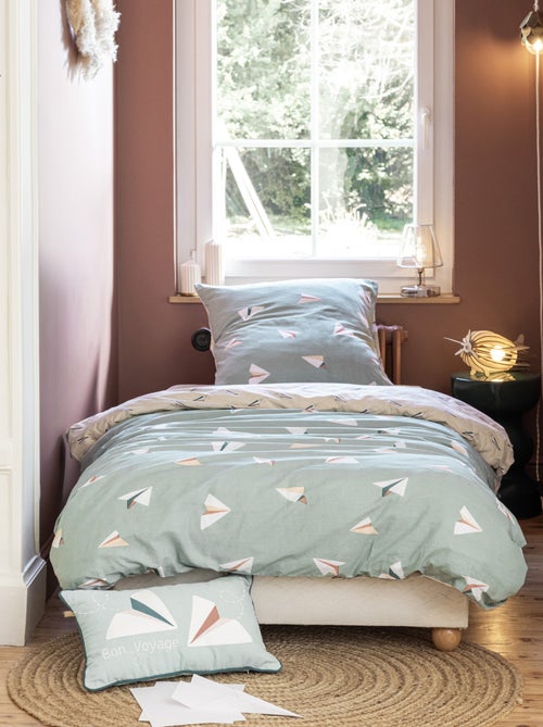 Parure de lit enfant Coton Petits Papiers - Kiabi