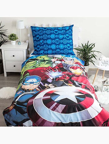 Parure de lit enfant coton phosphorescente Avengers 140 cm x 200 cm