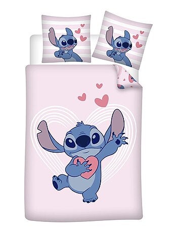 Parure de Lit Enfant Coton Réversible Stitch Heart