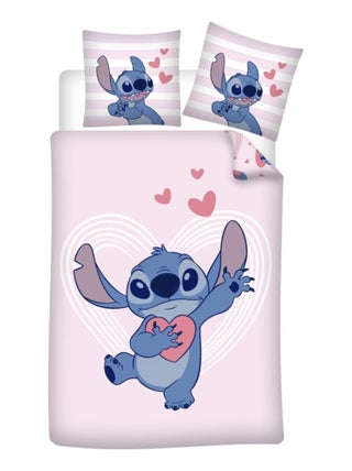 Parure de Lit Enfant Coton Réversible Stitch Heart