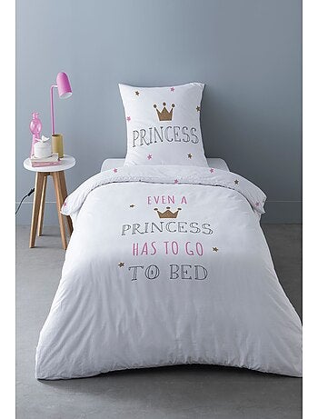 Parure de lit enfant design Princess - 100% Coton