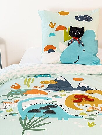 Parure de lit enfant Dinosaures - 100% coton 57 fils/cm²