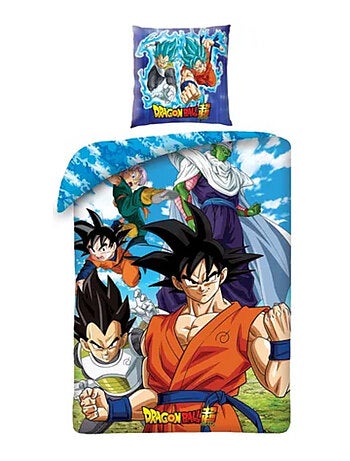 Parure de Lit Enfant Dragon Ball, Microfibre Oeko-Tex, Imprimée Réversible, Lit 1 place, AVENTURE