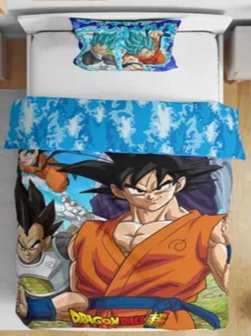 Parure de Lit Enfant Dragon Ball, Microfibre Oeko-Tex, Imprimée Réversible, Lit 1 place, AVENTURE - Kiabi