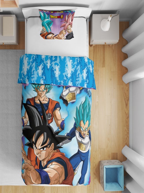Parure de Lit Enfant Dragon Ball, Microfibre Oeko-Tex, Imprimée Réversible, Lit 1 place, GOKU - Kiabi Parure de Lit Enfant Dragon Ball, Microfibre Oeko-Tex, Imprimée Réversible, Lit 1 place, GOKU - Kiabi