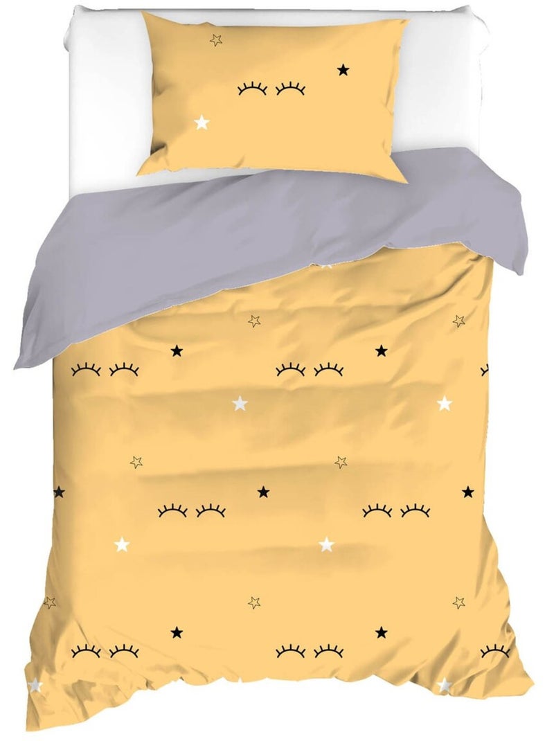 Parure de lit enfant en 100% satin de polycoton - Dide Multicolore - Kiabi