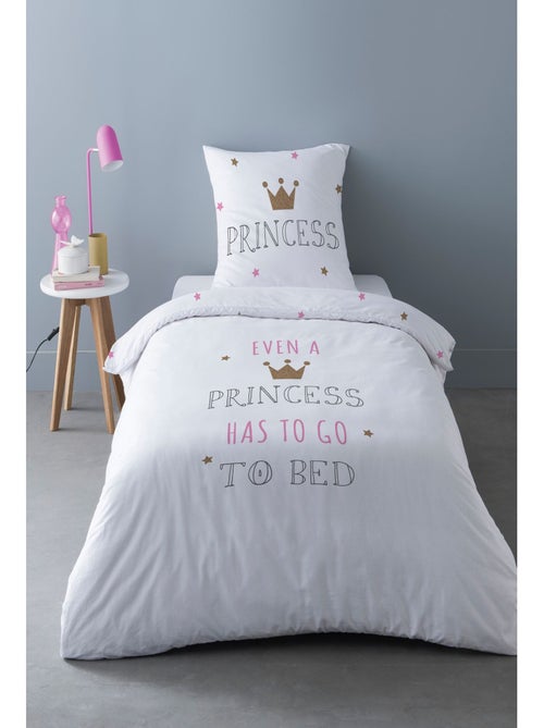Parure de lit enfant en coton PRINCESS GIRL - Kiabi