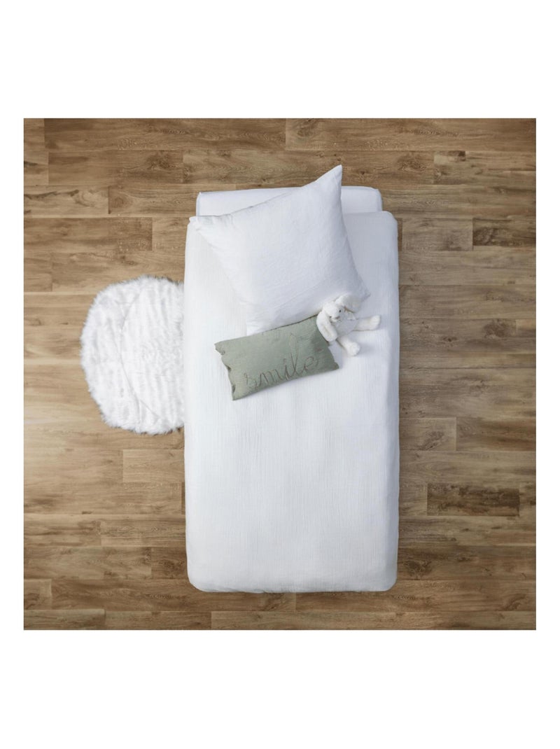 Parure de lit enfant en gaze de coton Blanc - Kiabi