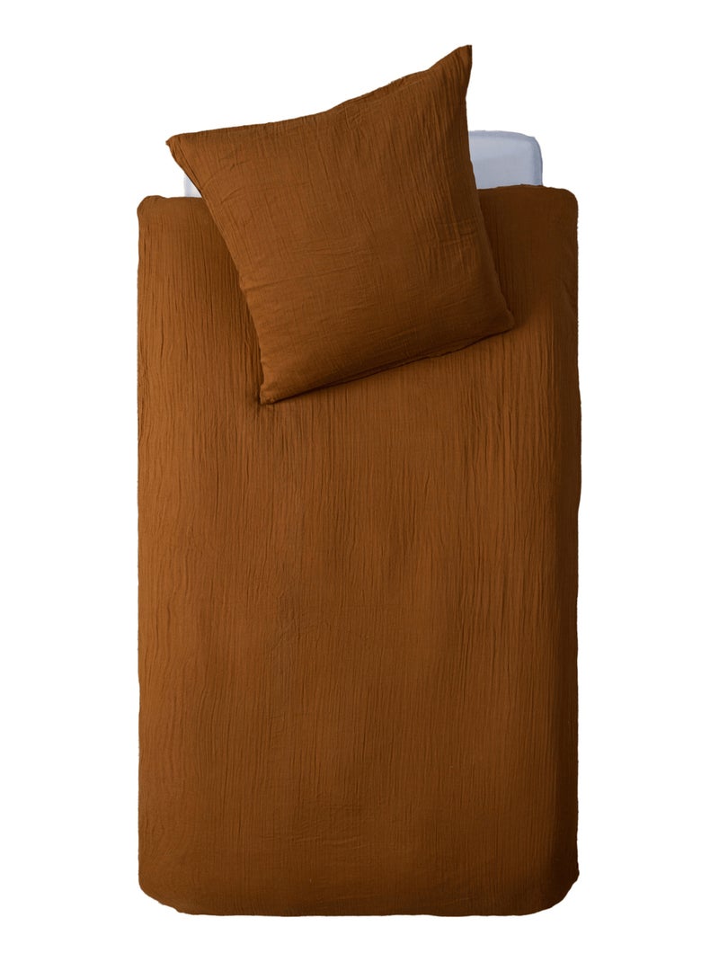 Parure de lit enfant en gaze de coton Bronze - Kiabi