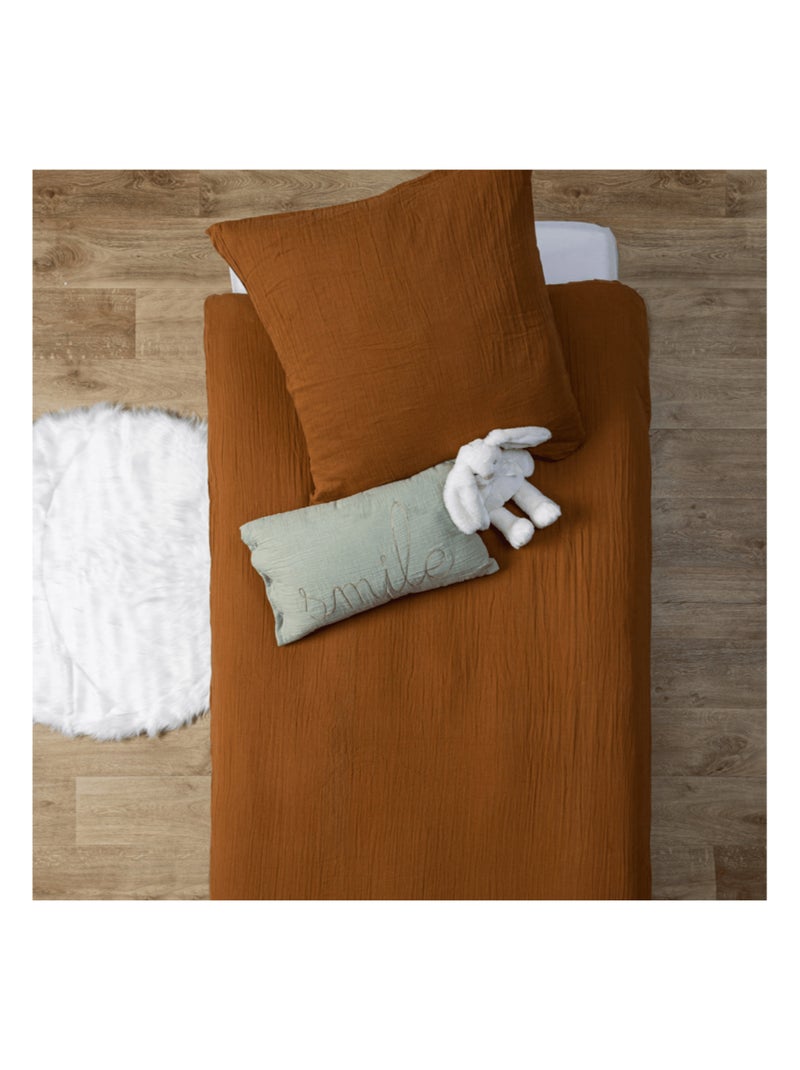 Parure de lit enfant en gaze de coton Bronze - Kiabi