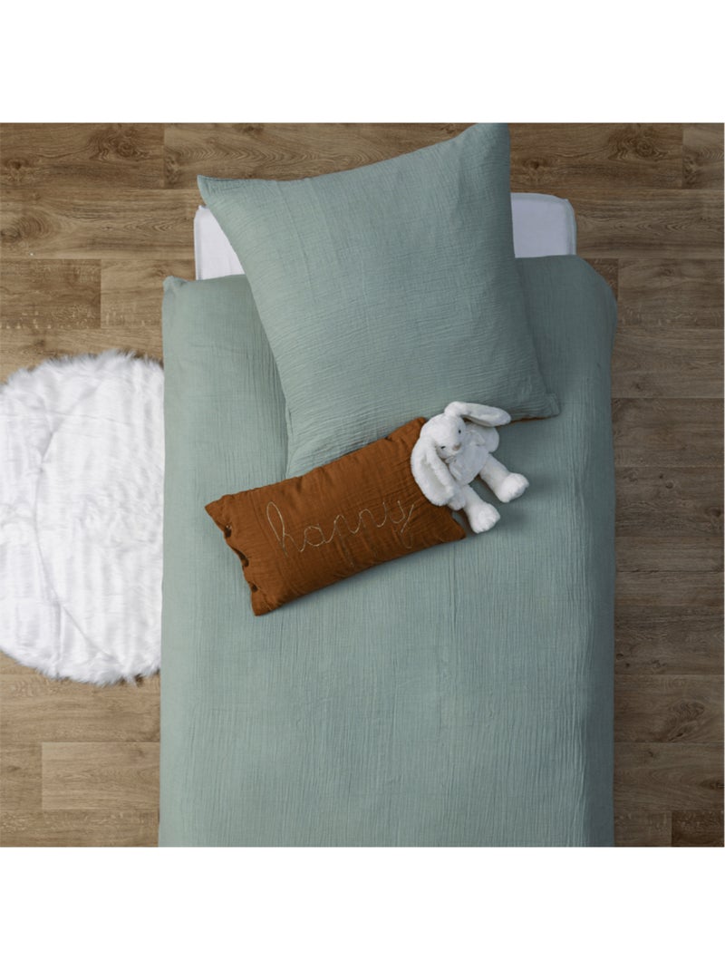 Parure de lit enfant en gaze de coton LILI Vert - Kiabi