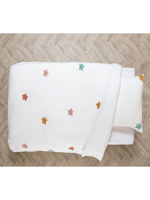 Parure de lit enfant Etoile en coton tufté - Kiabi