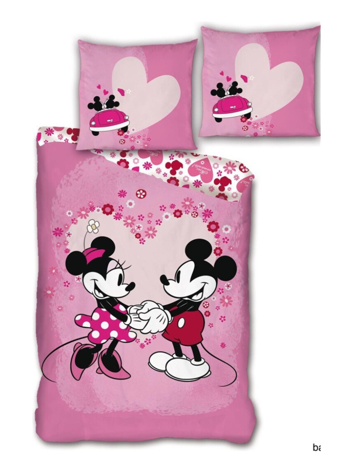 Parure De Lit Enfant Stitch Et Angel - Housse De Couette 140x200 Cm + Taie 65x65 Cm En 100% Coton - 2