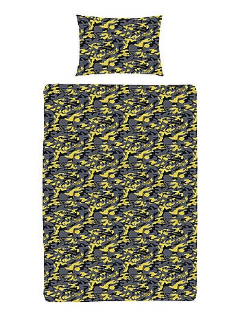 Parure de Lit Enfant Fortnite, Microfibre Oeko-Tex, Imprimée Réversible, Lit 1 place, BANANE