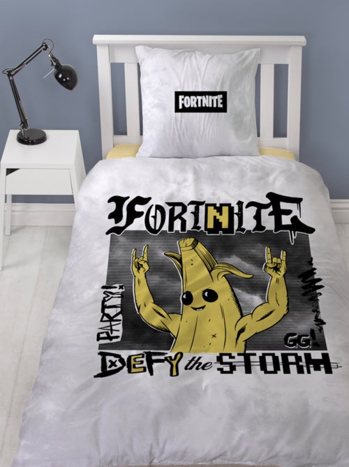 Parure de Lit Enfant Fortnite, Microfibre Oeko-Tex, Imprimée Réversible, Lit 1 place, BANANE - Kiabi