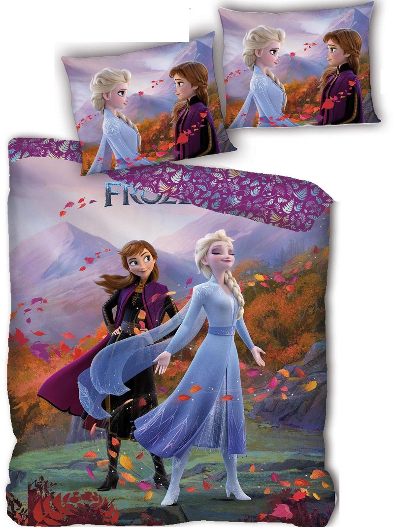 Parure de Lit Enfant Frozen Automne Rose - Kiabi