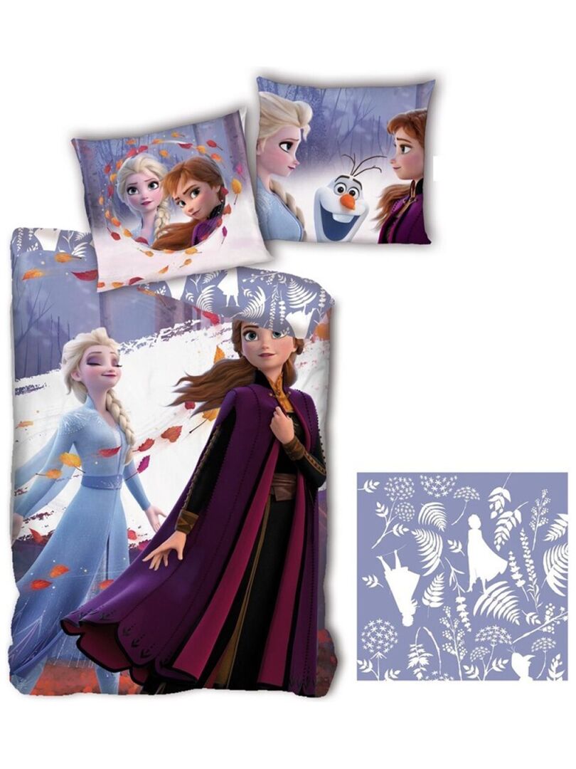 Parure de Lit Enfant Frozen Sisters Violet - Kiabi