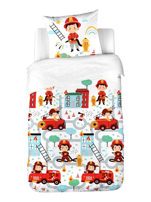 Parure de lit enfant FUEGO en coton BCI adouci - Kiabi Parure de lit enfant FUEGO en coton BCI adouci - Kiabi