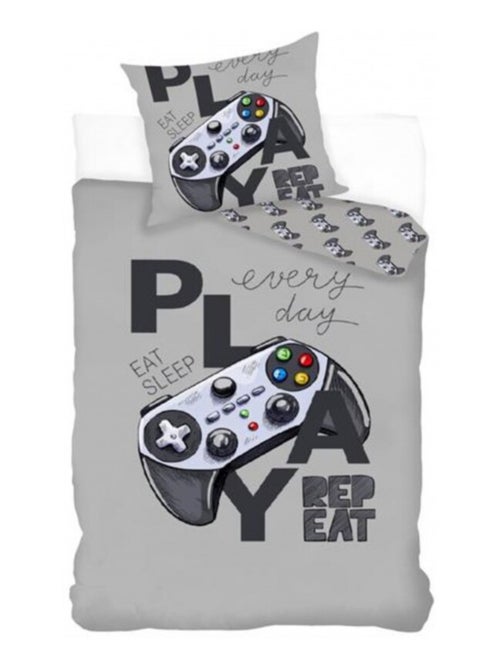 Parure de Lit Enfant Gamer, 100% Coton Oeko-Tex, Imprimée Réversible, Lit 1 Place, GAMING - Kiabi Parure de Lit Enfant Gamer, 100% Coton Oeko-Tex, Imprimée Réversible, Lit 1 Place, GAMING - Kiabi