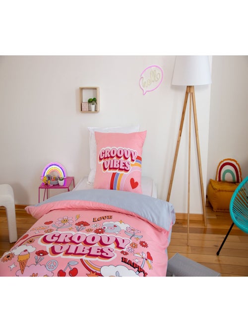 Parure de lit enfant Groovy vibes - 100% polyester 72g/m² - Kiabi