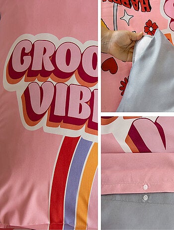 Parure de lit enfant GROOVY VIBES en microfibre