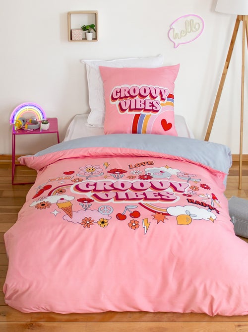 Parure de lit enfant GROOVY VIBES en microfibre - Kiabi