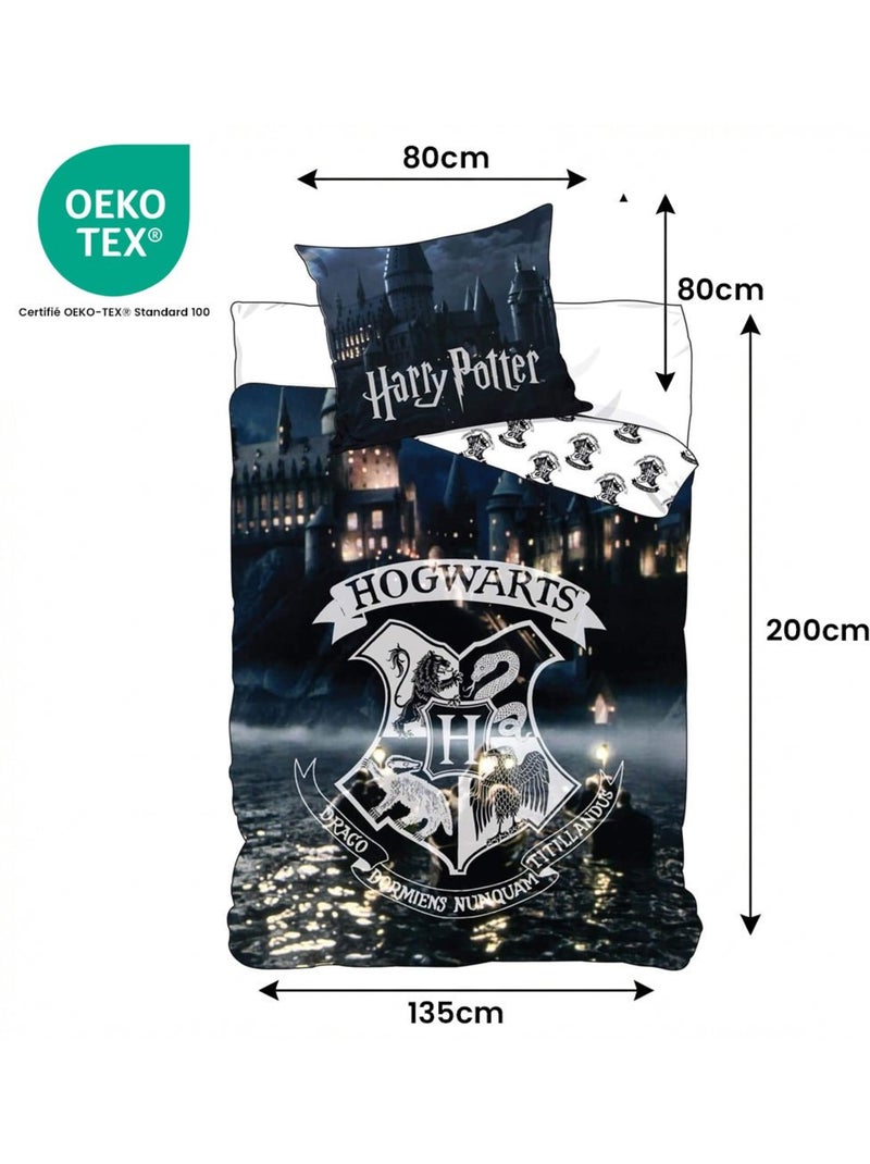 Parure de lit enfant Harry Potter réversible – 100% coton Bleu - Kiabi
