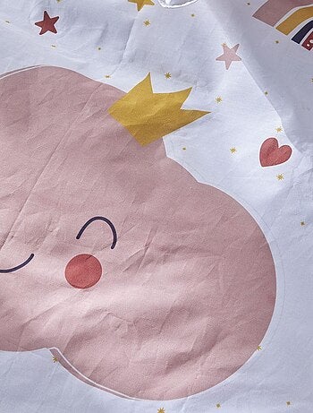 Parure de lit enfant imprimé coton LA TETE DANS LES NUAGES