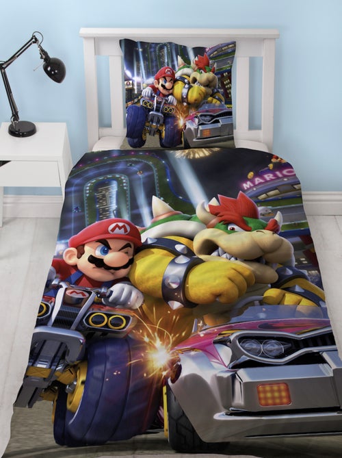 Parure de Lit Enfant Imprimée Réversible Mario KART - Kiabi