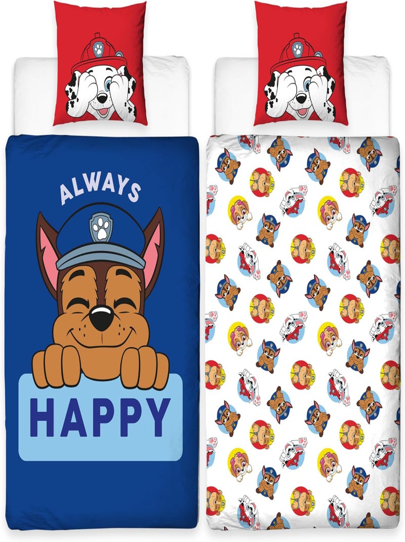 Parure de Lit Enfant Imprimée Réversible Pat Patrouille, CHASE Bleu - Kiabi