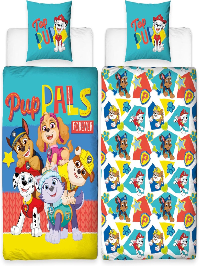 Parure de Lit Enfant Imprimée Réversible, Pat Patrouille Pup Bleu - Kiabi