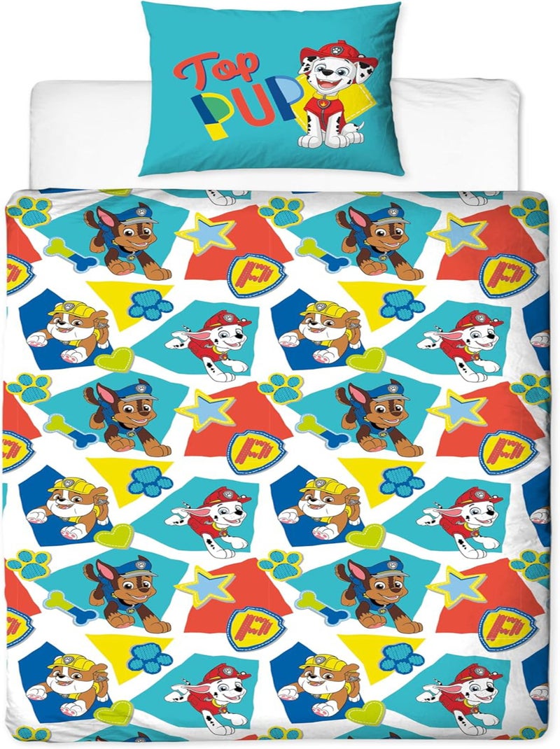 Parure de Lit Enfant Imprimée Réversible, Pat Patrouille Pup Bleu - Kiabi