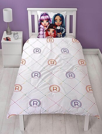 Parure de Lit Enfant Imprimée Réversible, Rainbow High Faces