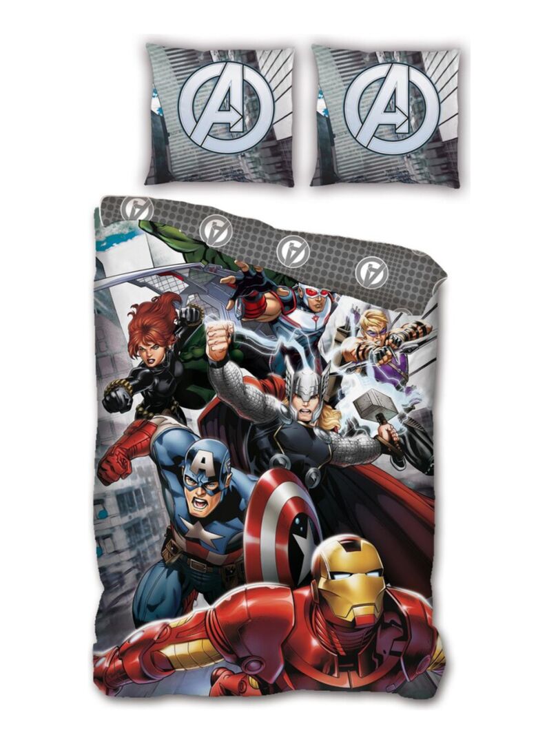 Parure de lit Enfant Iron Man et Captain America Gris - Kiabi