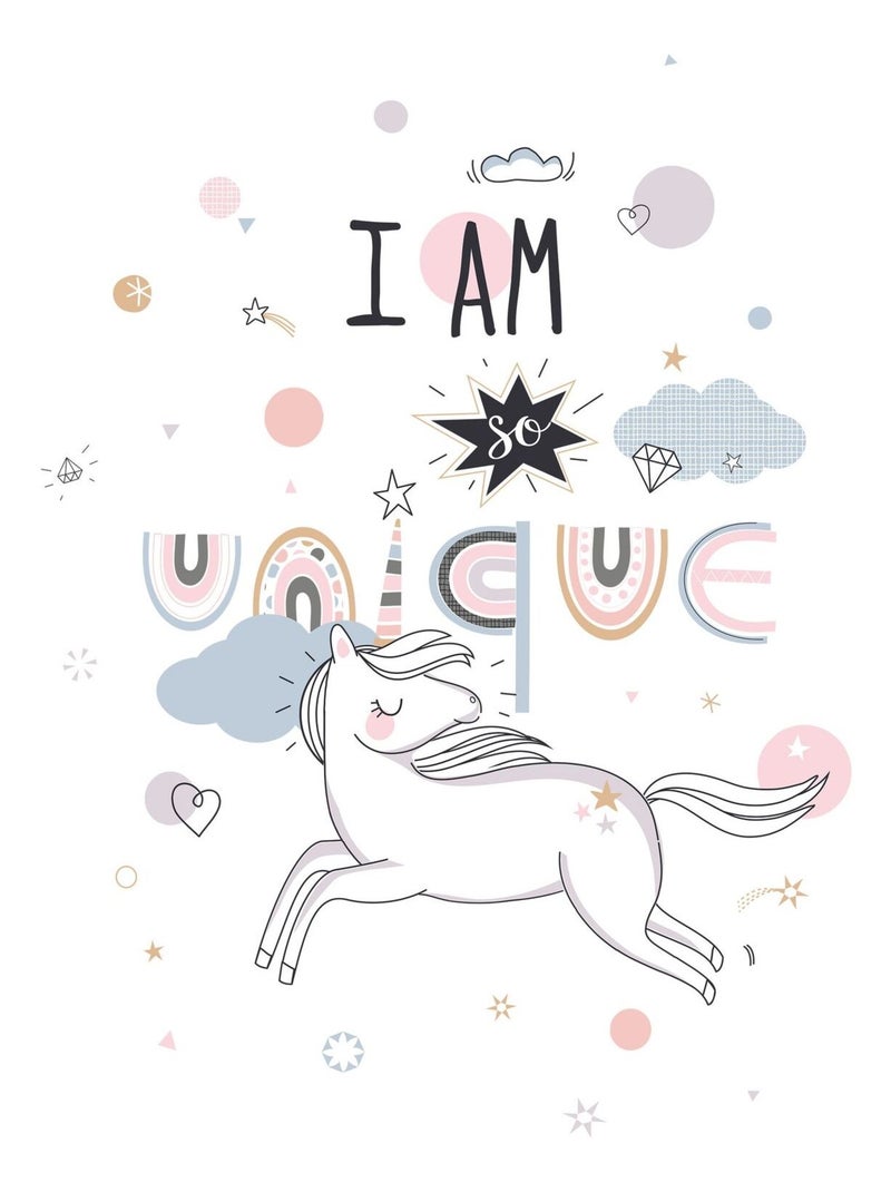 Parure de lit enfant licorne - 100% coton 57 fils/cm² Blanc - Kiabi