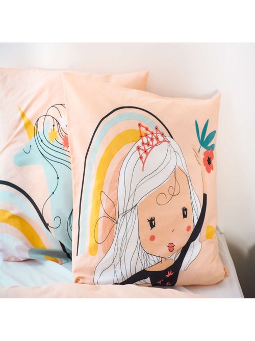 Parure de lit enfant Licorne - Polycoton 51 fils - Kiabi