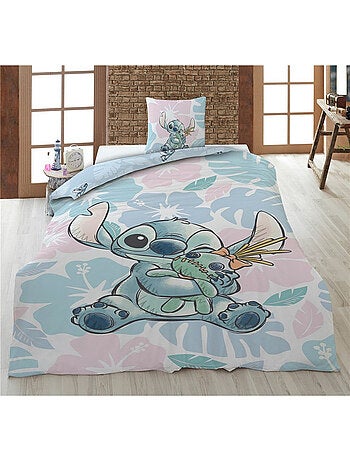 Parure de Lit Enfant Lilo et Stitch Polycoton Imprimée Réversible Lit 1 place, SCRUMP